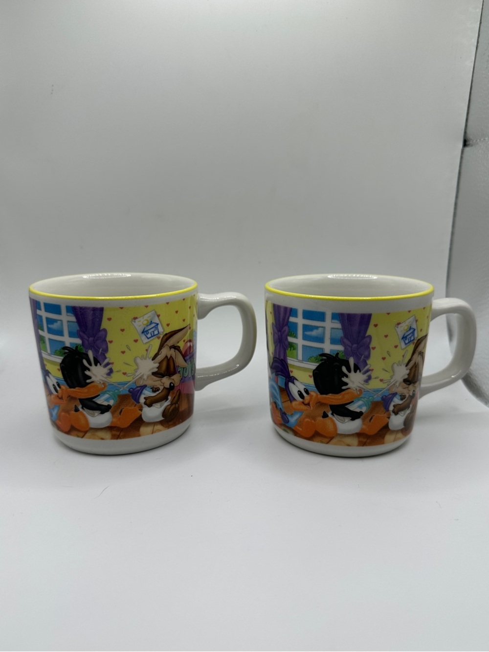 Wedgwood Baby Looney Tunes Ceramic Mug with Purple Accents, 3ins